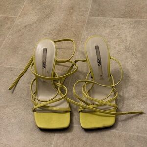 Zara Lemon Strappy Heels